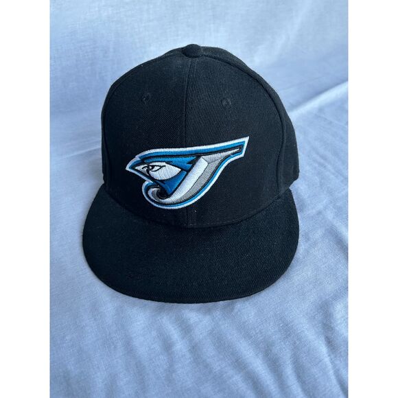 Toronto Blue Jays Fitted New Era 59Fifty Baseball Hat Black, Size 7 1/4 - Picture 1 of 5